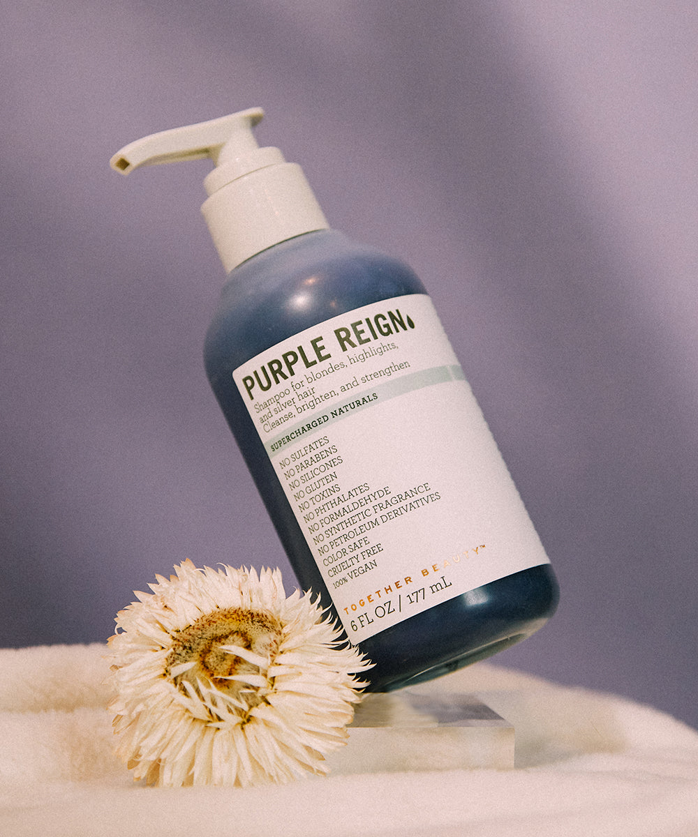 Purple Reign toning shampoo for blonde, silver, or grey hair